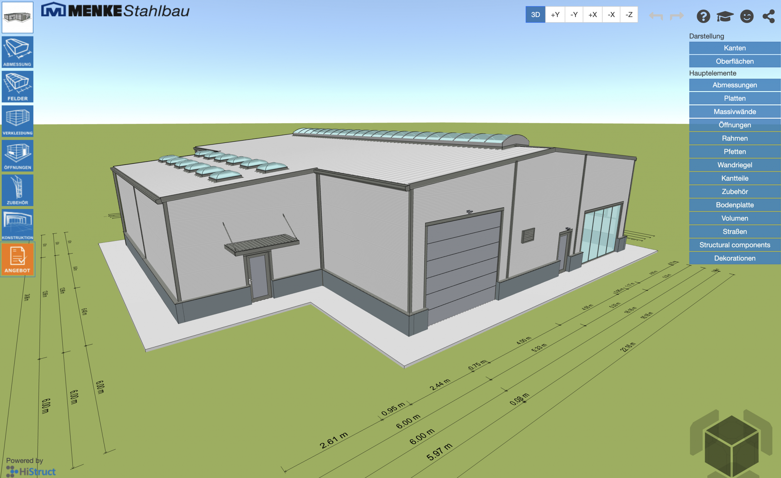 Menke-Stahlbau_Hallenkonfigurator-Ansicht