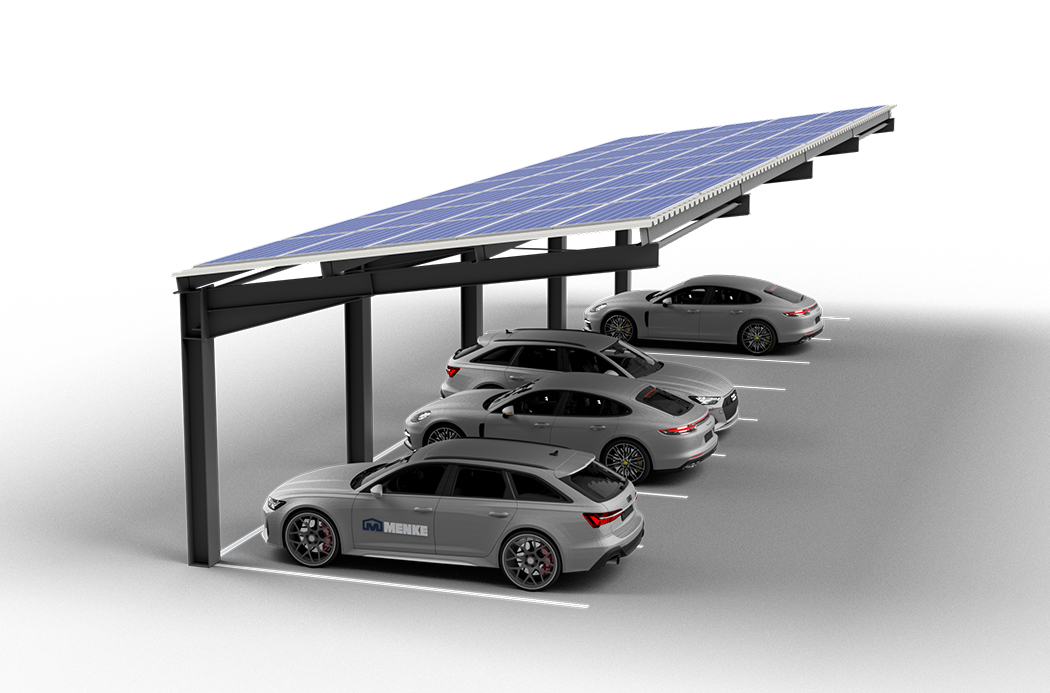 Menke_PV-Parkplatzueberdachung_Einseitiger-Kragarm