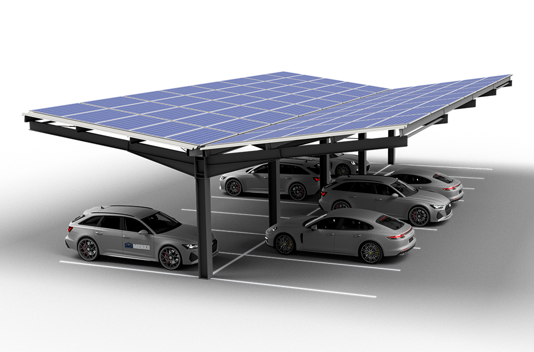 Menke_PV-Parkplatzueberdachung_beidseiger-Kragarm